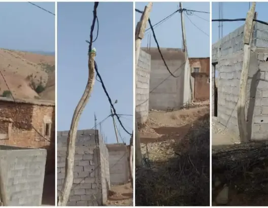 أعمدة كهربائية تهدد أرواح مواطنين بإقليم أزيلال