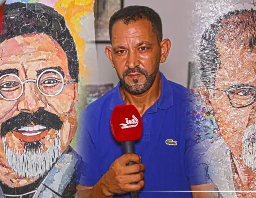 توفيق السايح .. مغربي يبدع في رسم المشاهير بواسطة أوراق المجالات