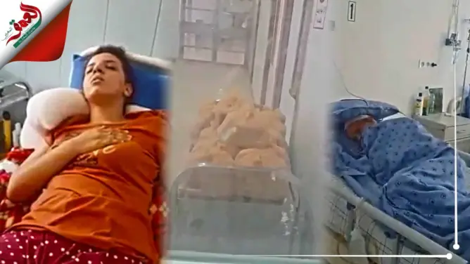 احتجاج مرضى كورونا بتازة