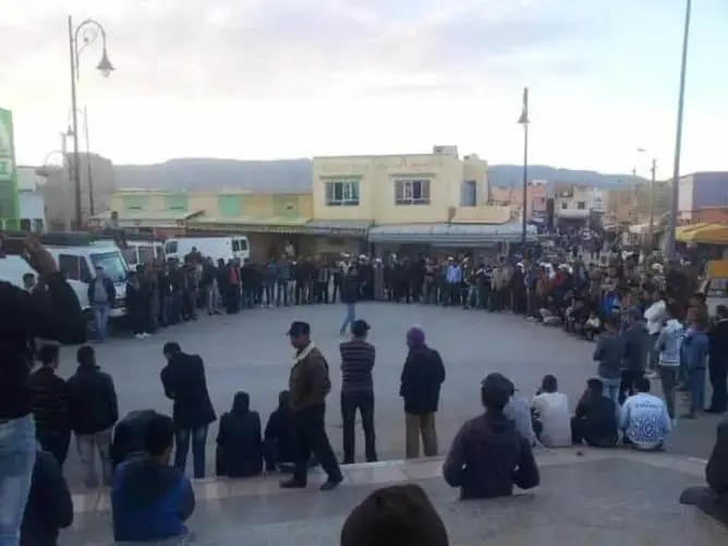 احتجاجات بني تجيت ببوعرفة