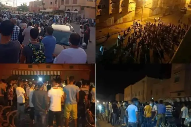 احتجاجات واسعة بالرشيدية بعد قرار الإغلاق وحظر التنقل الليلي للحد من “كورونا”