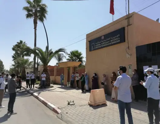 احتجاج أمام مقر مديرية التعليم ببرشيد