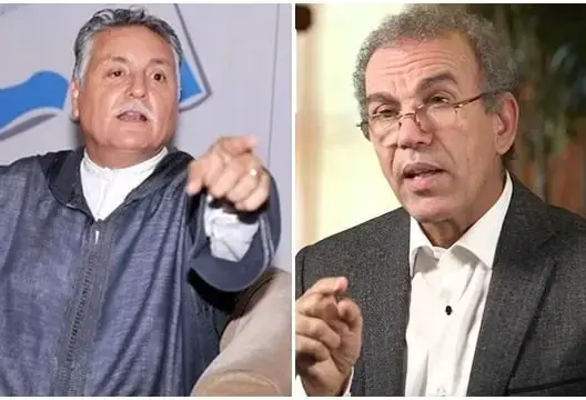 الناشط الأمازيغي أحمد عصيد، والأمين العام لحزب التقدم والاشتراكية محمد نبيل بنعبد الله