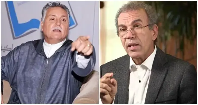 الناشط الأمازيغي أحمد عصيد، والأمين العام لحزب التقدم والاشتراكية محمد نبيل بنعبد الله