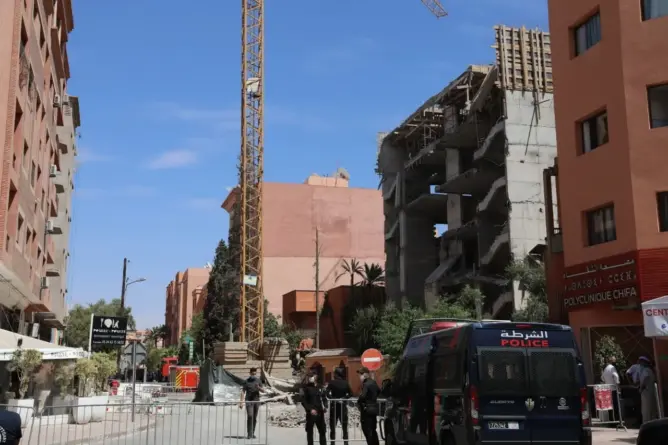 انهيار مصحة الشفاء بمراكش