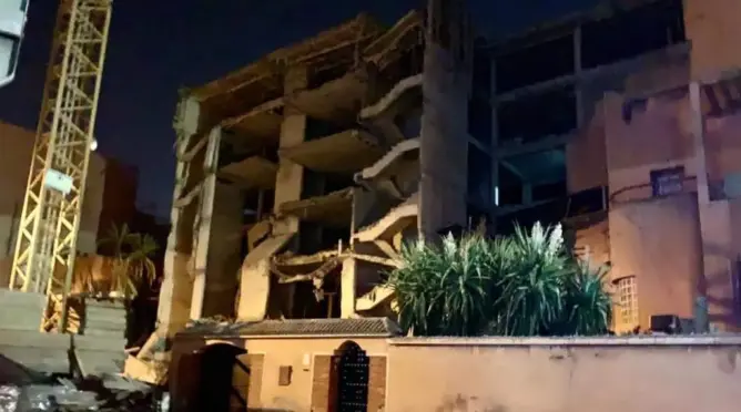 انهيار عمارة يمراكش