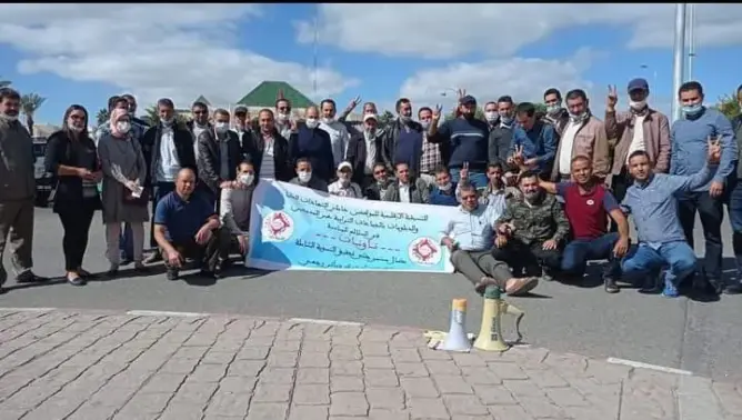 موظفو الجماعات الترابية حاملي الشهادات العليا يحتجون بتاونات