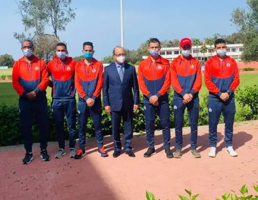 أحيزون يستقبل المنتخب الوطني المشارك في بطولة العالم لنصف الماراطون (صور)