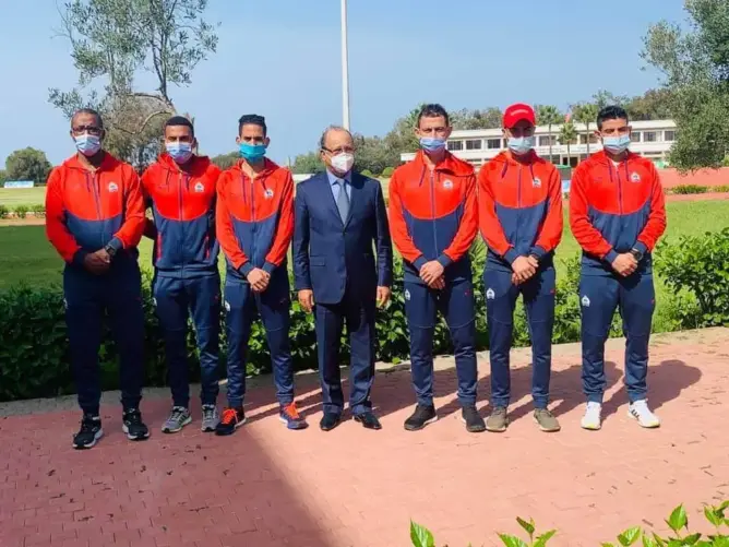 أحيزون يستقبل المنتخب الوطني المشارك في بطولة العالم لنصف الماراطون (صور)