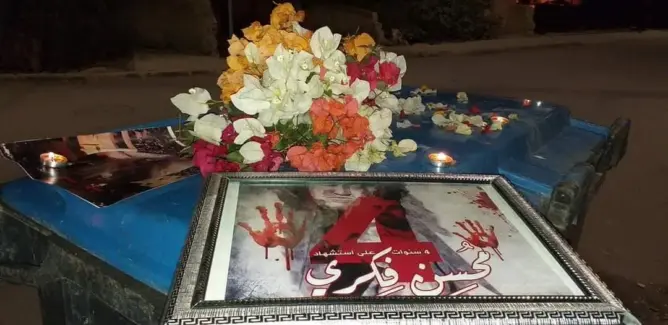 مواطنون يخلدون ذكرى وفاة محسن فكري بتزيين حاويات النفايات بالورود (صور)