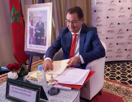 رئيس الجمعية المغربية لرؤساء مجالس الجماعات، ورئيس المجلس الجماعي لمدينة الحسيمة، السيد محمد بودرا