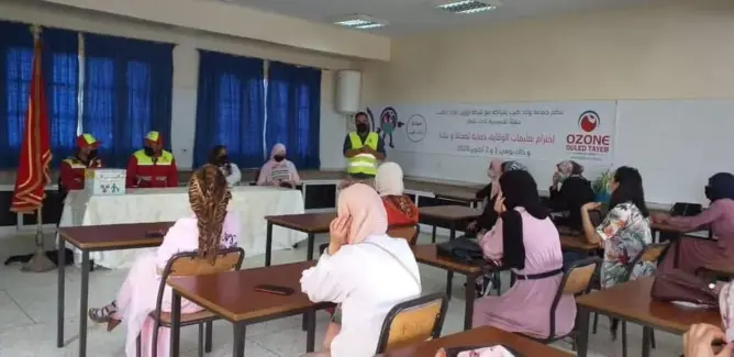“أوزون” تواصل التحسيس بخطورة “كورونا” وتنظم حملة بأولاد الطيب بفاس