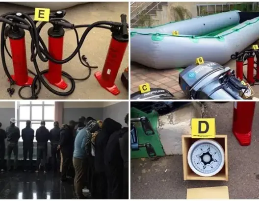 أمن بركان يحبط محاولة للهجرة السرية ويوقف 24 مرشحا وزورقا ومحركات وأموال (صور)
