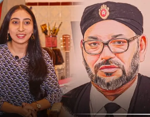 رسامة تشكيلية بتطوان