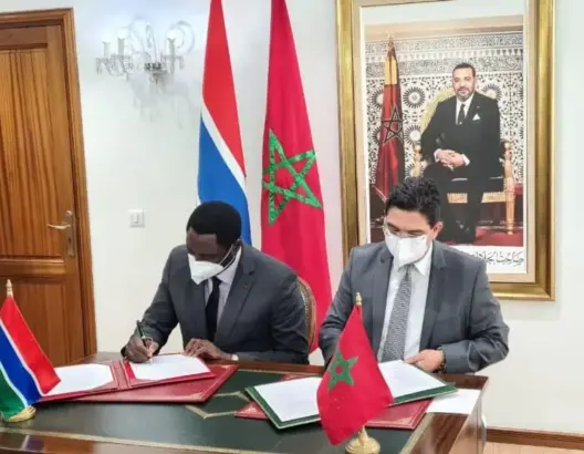 وزير الخارجية المغربية والغامبي