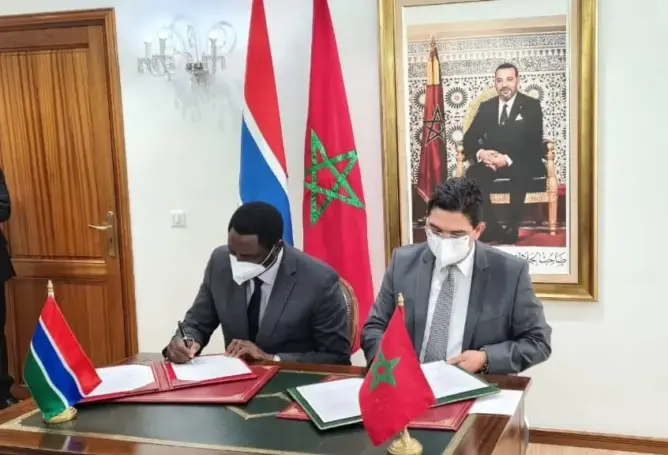 وزير الخارجية المغربية والغامبي