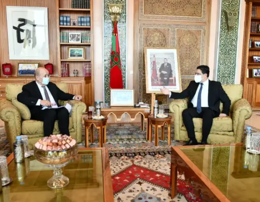 وزير الخارجية الفرنسي ووزير الخارجية المغربي