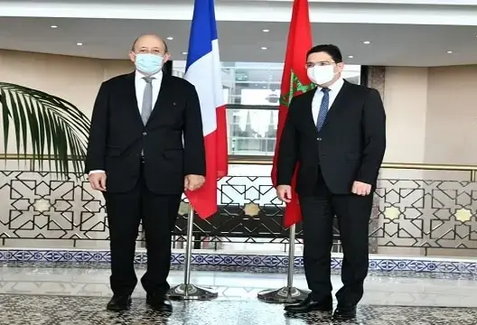 وزير الخارجية الفرنسي ووزير الخارجية المغربي