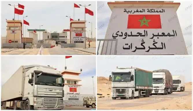 بعد سنتين من تأمينه .. ارتفاع كبير في عدد الشاحنات المارة بمعبر “الكركرات”