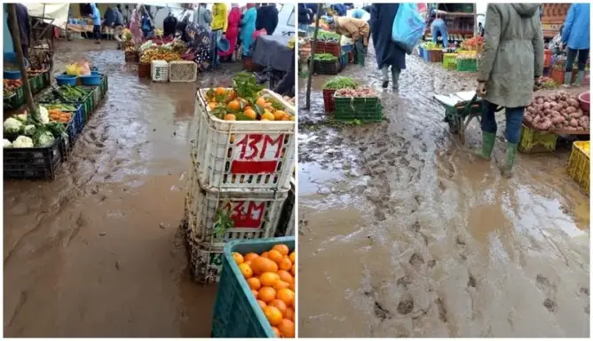 أسواق أسبوعية “تغرق” في الأوحال بتاونات
