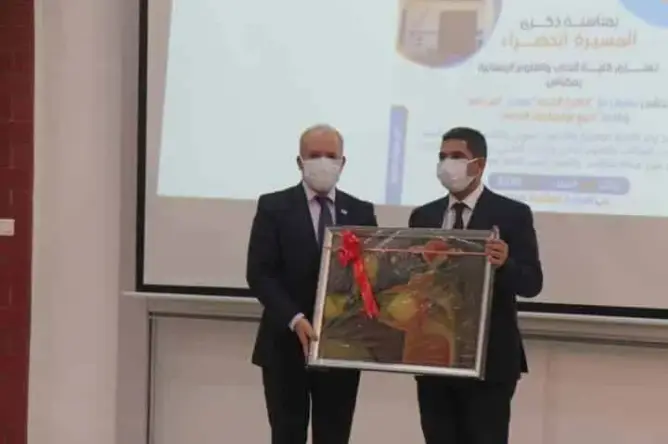 أمزازي واعويشة يحلان بكلية الآداب بجامعة مولاي إسماعيل في مكناس