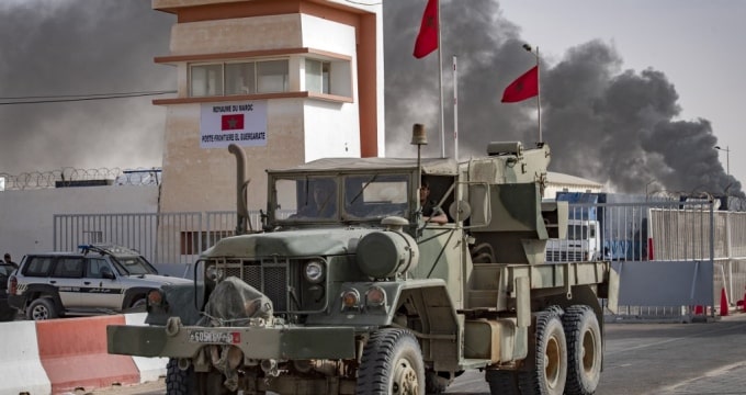 الكركرات - آلية عسكرية مغربية