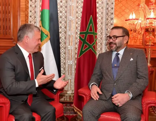 الملك المغربي رفقة ملك الأردن