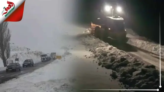 الثلوج تقطع الطريق بين أنفكو وإملشيل .. والجرافات تتدخل لإزالتها (فيديو)