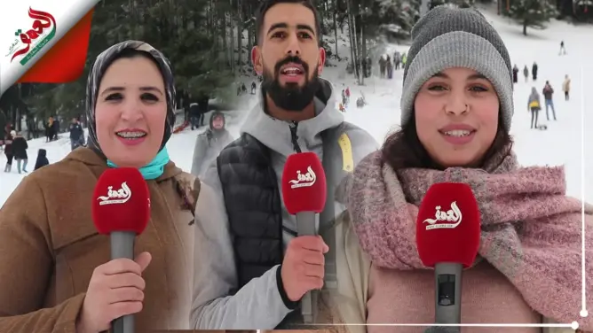 بعد تساقط الثلوج.. “مشليفن” تمتلئ عن آخرها بالزوار (فيديو)