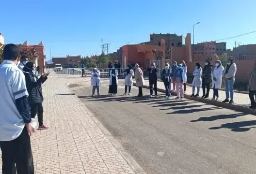 احتجاج الأطر الصحية بمستشفى زاكورة