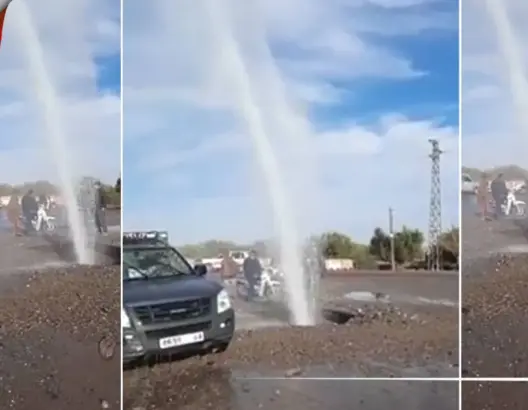 انفجار أنبوب مياه الشرب بالحوز.. وشاهدة عيان: ليلة كاملة دون تدخل المسؤولين (فيديو)