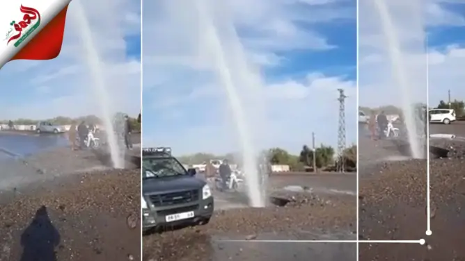 انفجار أنبوب مياه الشرب بالحوز.. وشاهدة عيان: ليلة كاملة دون تدخل المسؤولين (فيديو)