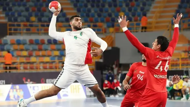 كرة اليد المنتخب المغربي ضد نظيره الجزائري