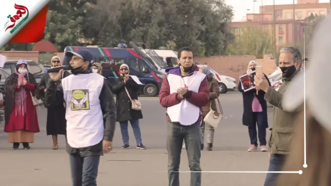 أساتذة الزنزانة 10 يحتجون بمراكش من جديد (فيديو)