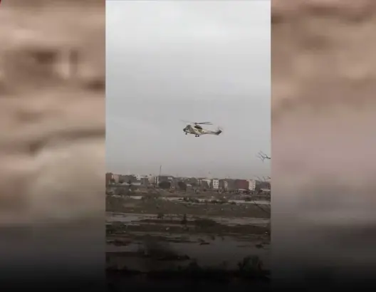 تسخير مروحية للدرك لإنقاذ 5 رعاة حاصرتهم سيول واد سوس ضواحي انزكان (فيديو)