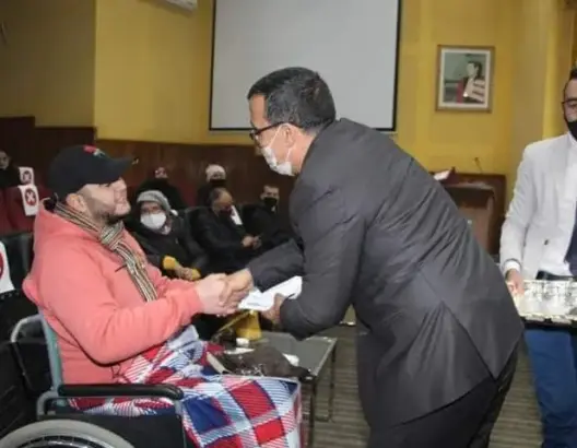 جامعة مولاي اسماعيل بمكناس تجتمع بالطلبة ذوي الاحتياجات الخاصة (صور)