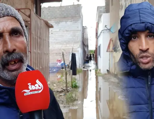 مياه الأمطار تغمر منازل مواطنين بـ”دوار الغربة” بالجديدة والساكنة تستغيث (فيديو)