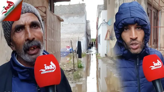 مياه الأمطار تغمر منازل مواطنين بـ”دوار الغربة” بالجديدة والساكنة تستغيث (فيديو)