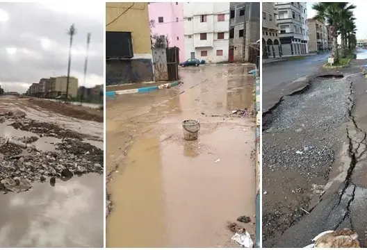 أمطار غزيرة وبرك مائية تحاصر أحياء سكنية بالدروة