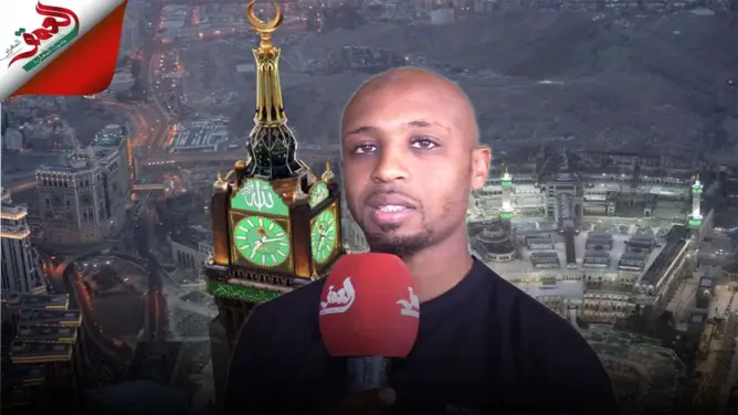 ارتفاعها يفوق 600 متر.. مغربي يدخل إلى قلب أكبر ساعة في العالم بالحرم المكي (فيديو)
