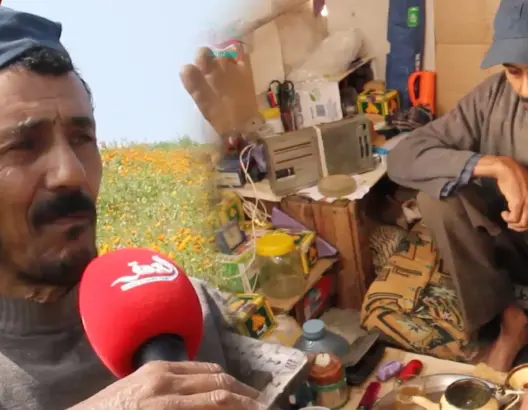 مول الفاخر.. مغربي يعيش أكثر من 40 سنة في “عشة” ضواحي أزمور (فيديو)