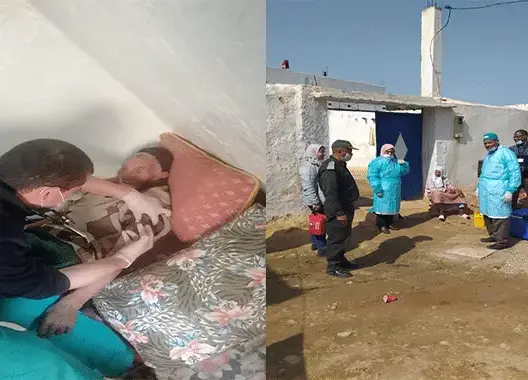 فرق التلقيح ضد كورونا تصل المسنين بمنازلهم بالعاصمة العلمية فاس (صور)