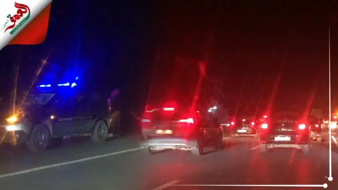 طوابير من السيارات .. شاهد ازدحام كبير على الطريق بين العرجات وسلا(فيديو)