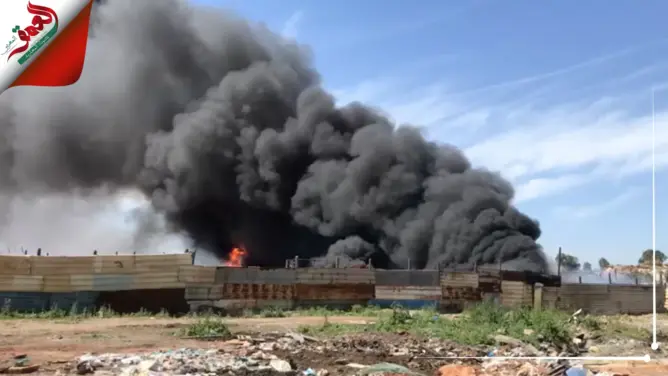 النيران تلتهم سوق “لافيراي” بحي البركة بالبيضاء