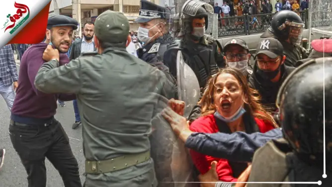 أبرز مشاهد الاعتقالات والإصابات في صفوف الأساتذة المتعاقدين أثناء تدخل الأمن (فيديوهات وصور)