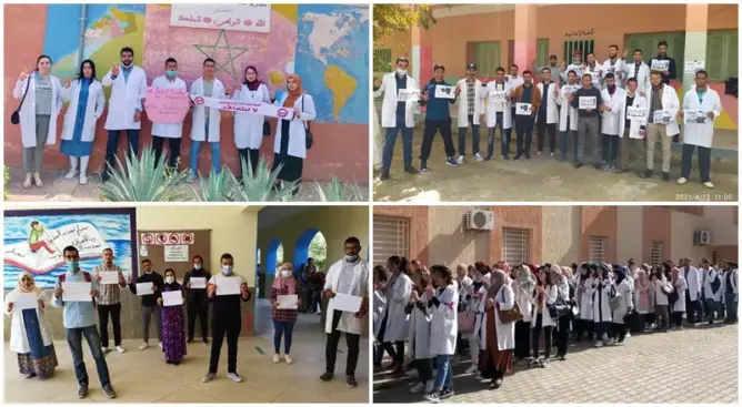 “أنا أستاذ ماشي مجرم”.. “المتعاقدون” يضربون عن العمل تضامنا مع زملائهم المتابعين (صور)