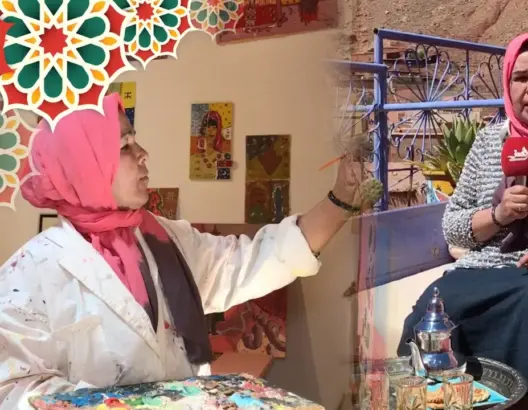 فاطمة ملال .. مسار استثنائي لفنانة تشكيلية من المغرب العميق (فيديو)