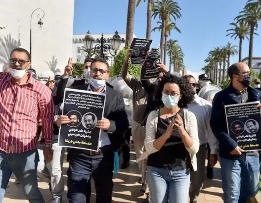 هيئة مساندة الراضي والريسوني تدين منع وقفتها وتعنيف الأمن لأعضائها