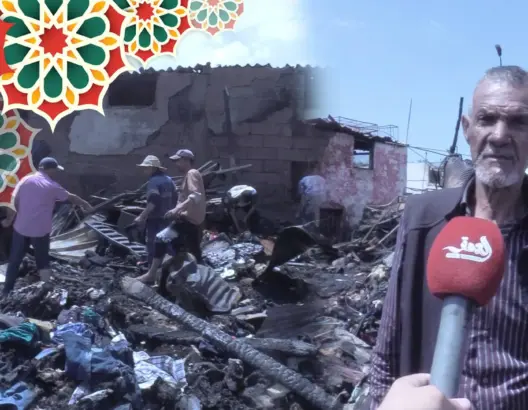 ألسنة اللهب تحول سوق الدجاج بإنزكان إلى رماد (فيديو)