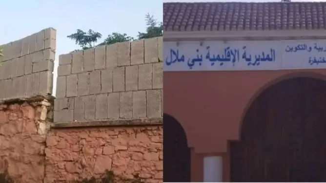 سور مؤسسة تعليمية بقصبة تادلة يثير الجدل.. ومدير المدرسة يوضح (فيديو)